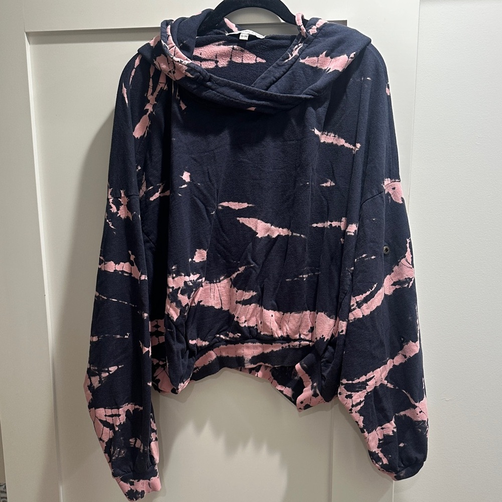 Young Fabulous & Broke Black and Pink Tie-Dye Pullover